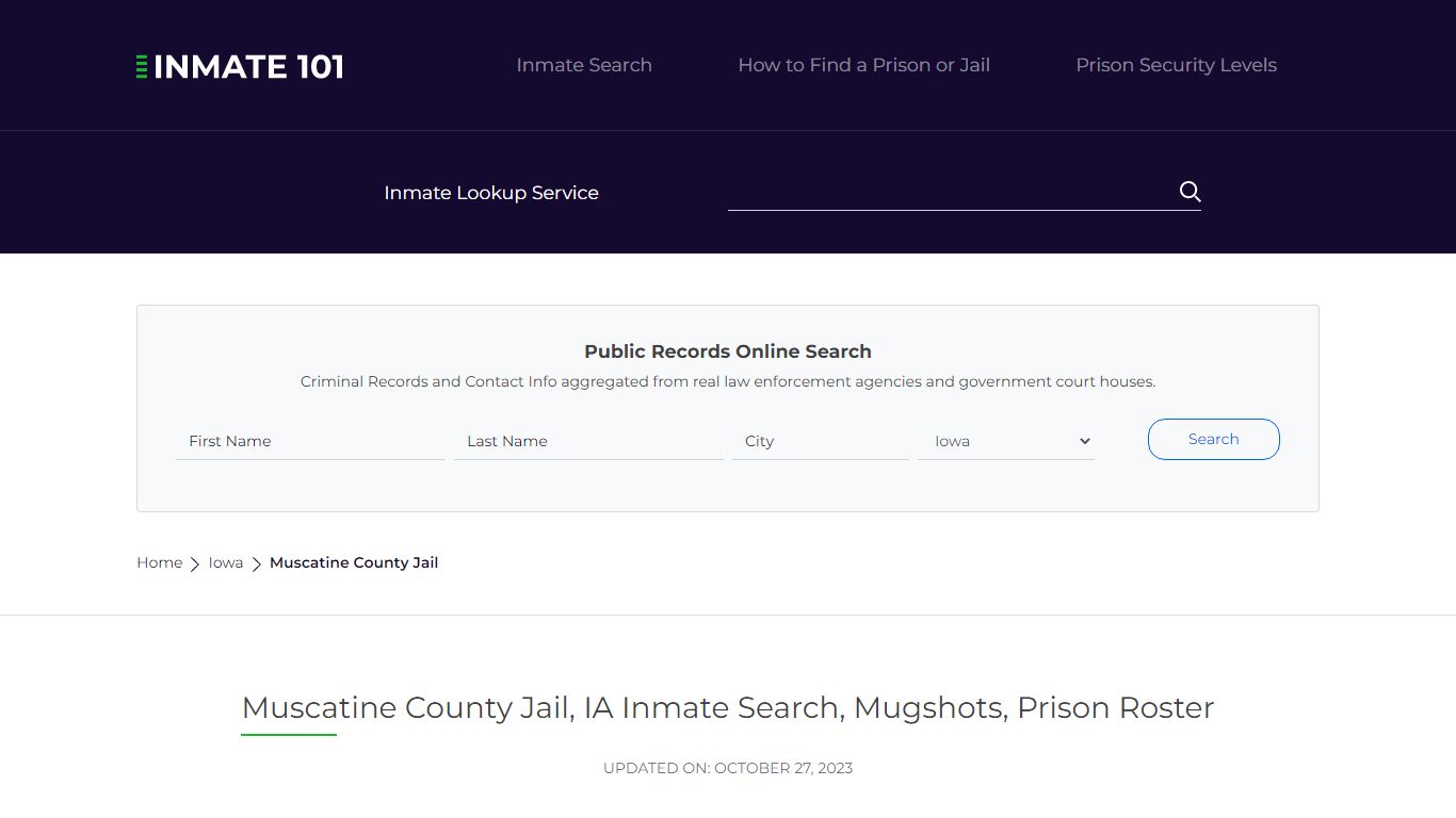 Muscatine County Jail, IA Inmate Search, Mugshots, Prison Roster